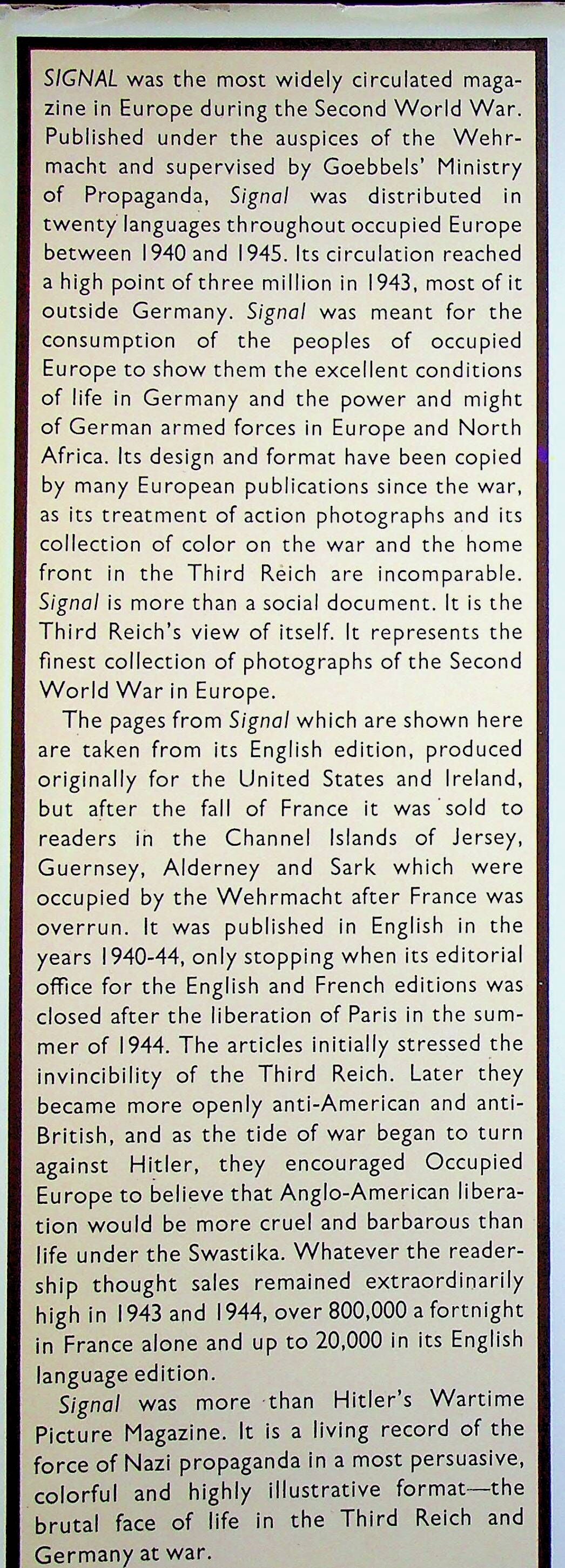 Hitler's Wartime Picture Magazine: S. L. Mayer 1976 Hardback Good