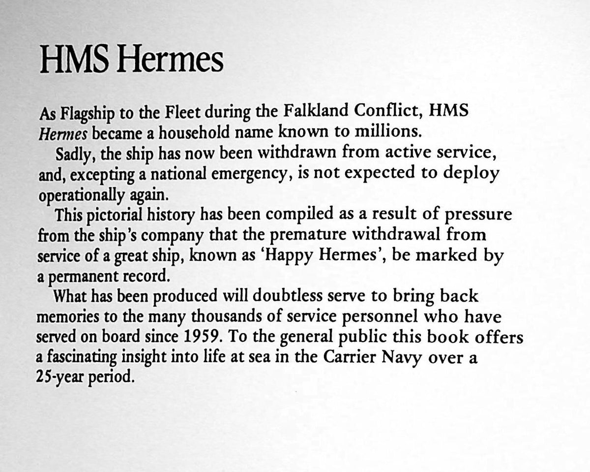 HMS Hermes 1959-1984 by Tony Dyson 1984 1st edition large format softcover