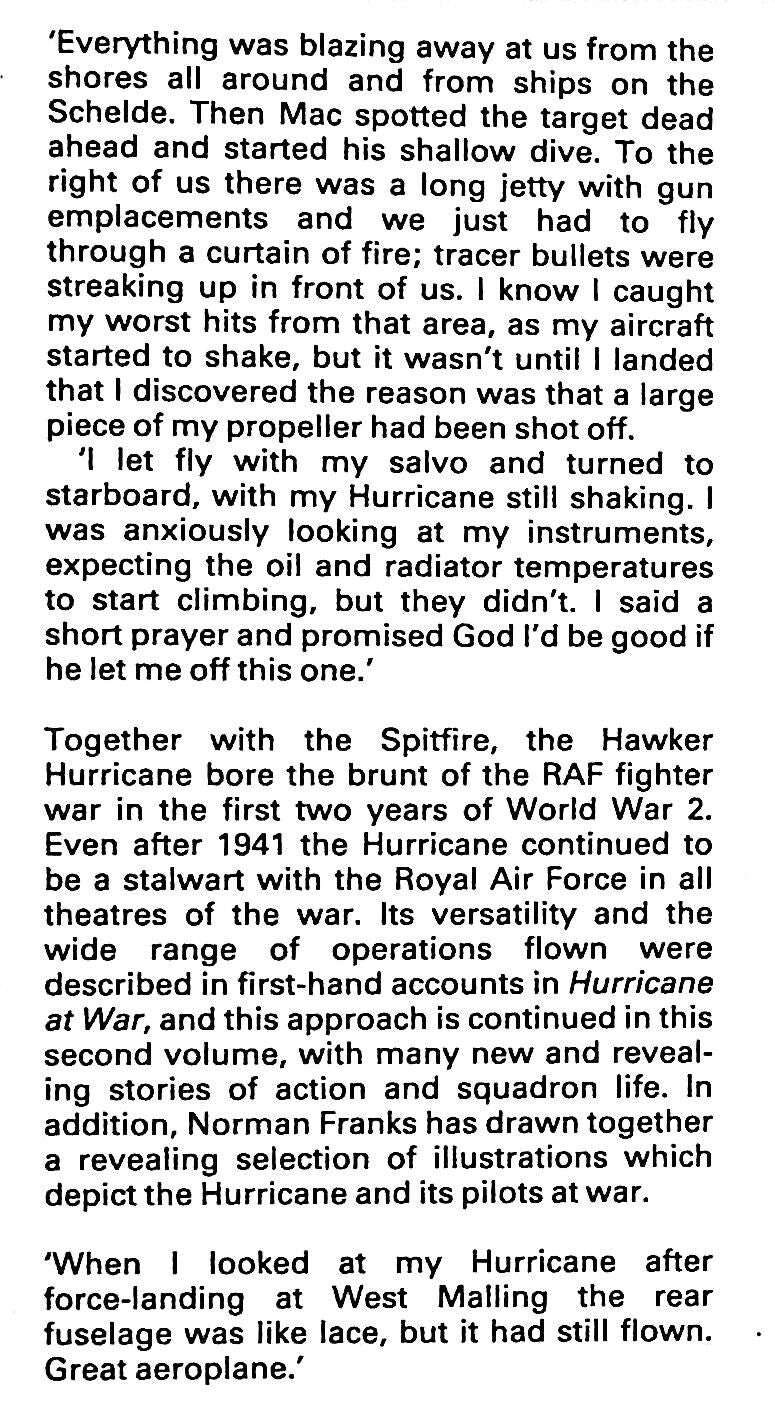 Hurricane at War: 2 by Norman Franks: NEW 1986 1st Edition Hardback