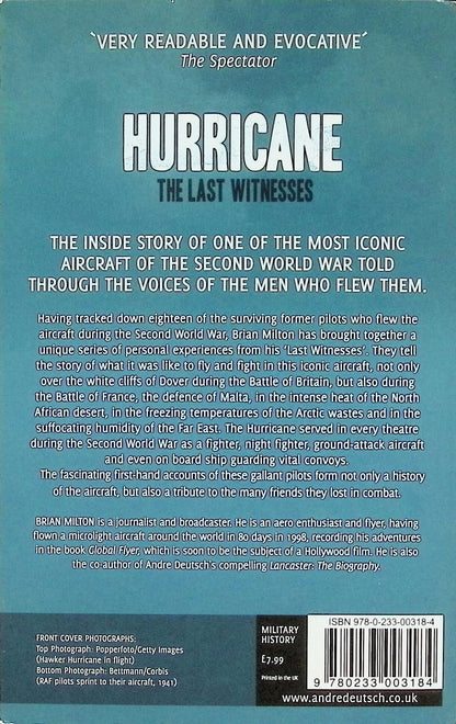 Hurricane, The Last Witness: Brian Milton 2011 paperback