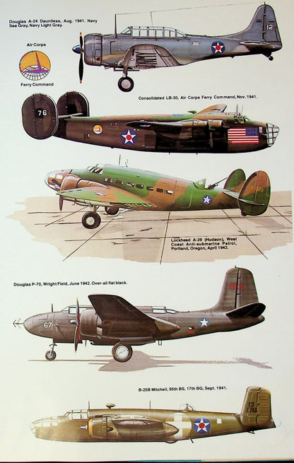 US Air Force Colours 1924 - 1942 by Dana Bell: 1979 1st Edition ONS Large Format Hardback
