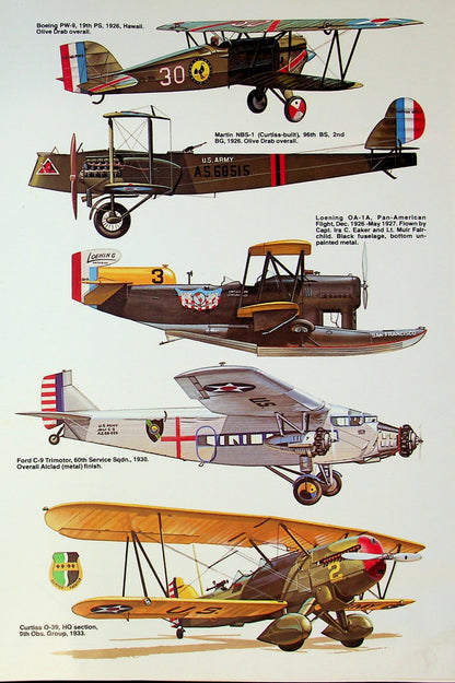 US Air Force Colours 1924 - 1942 by Dana Bell: 1979 1st Edition ONS Large Format Hardback