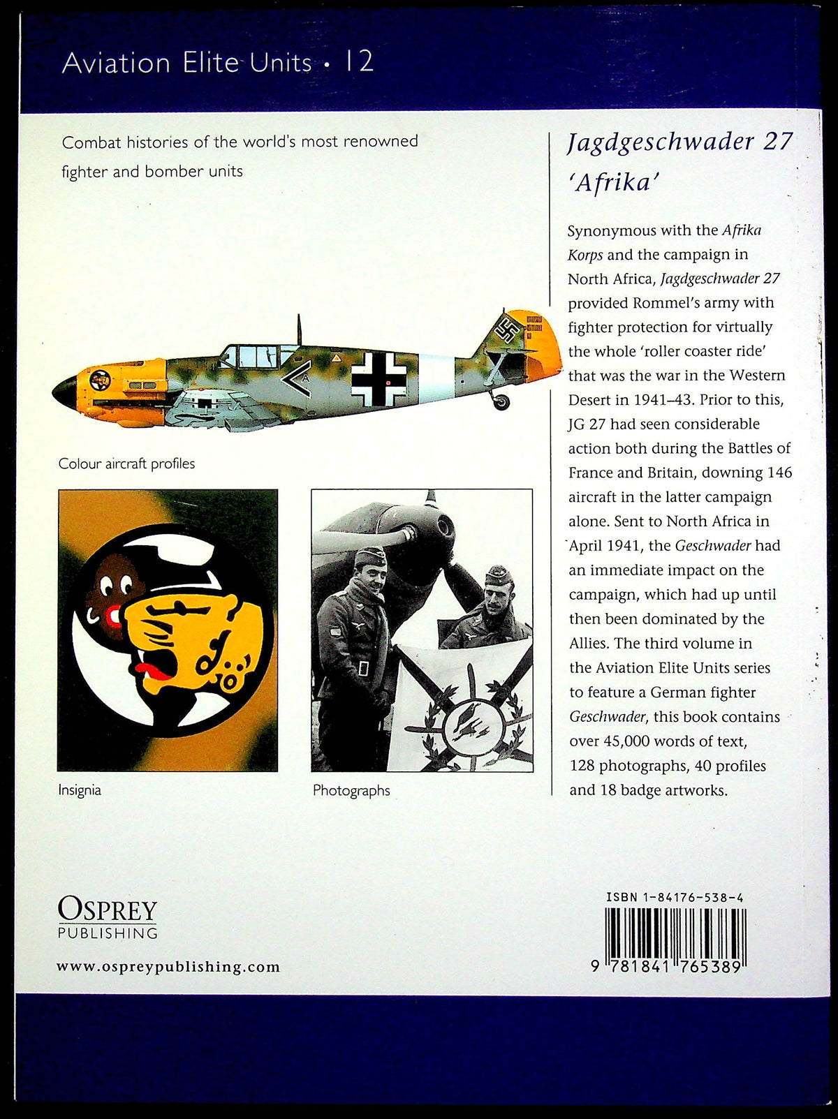 Jagdgeschwader 27, 'Afrika' by John Weal: NEW 2003 Osprey AEU #12