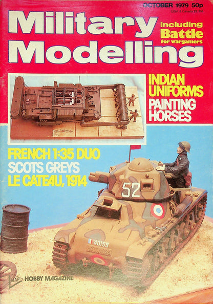 Military Modelling October 1979, Vol.9 #10French Tanks, Royal Scots Greys, Churchill Flail, #5 British Infantry Div., Wargames Figures