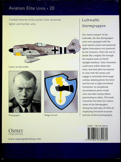 Luftwaffe Sturmgruppen by John Weal: NEW 2005 Osprey AEU #27 German Storm Troopers of the Air