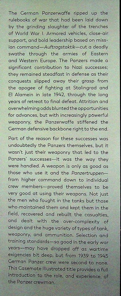 Panzer Crewman by Simon Forty & R.Charlton-Taylor: NEW 2025 1st Edition Casemate Illustrated