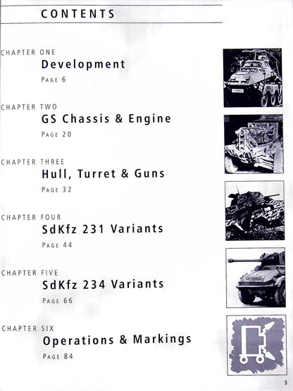 SdKfz 231/234 8-rad 8x8 Armoured Car, Military Vehicles in Detail #2 by Terry J.Gander: NEW 2003 Fine Softcover