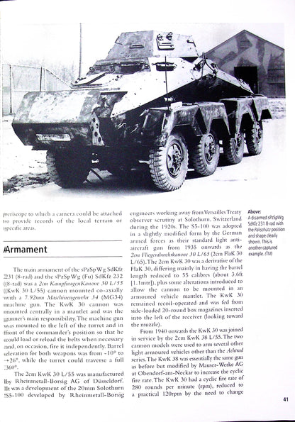 SdKfz 231/234 8-rad 8x8 Armoured Car, Military Vehicles in Detail #2 by Terry J.Gander: NEW 2003 Fine Softcover