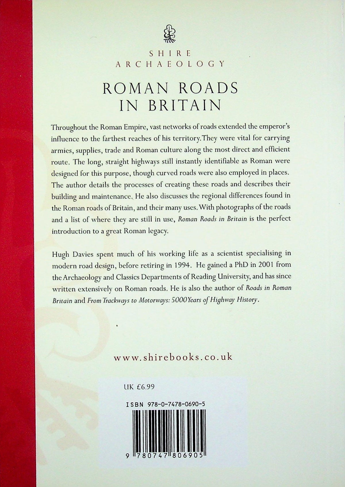 Roman Roads in Britain by Hugh Davies: NEW 2008 Softcover Paperback