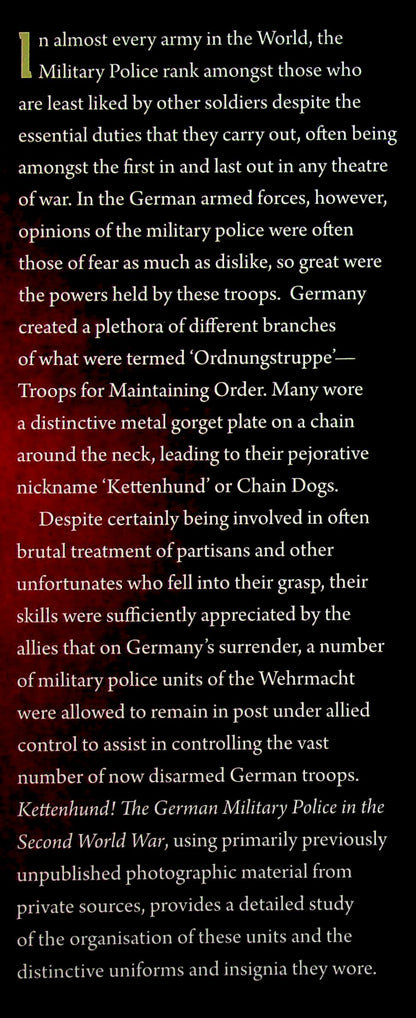 Kettenhund! The German Military Police in the Second World War by Gordon Williamson: NEW 2014 1st Edition Hardback