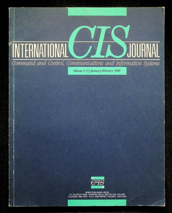 International CIS Journal; V. 2 (1) January/February 1988: NEW 1988 Softcover Trade PB