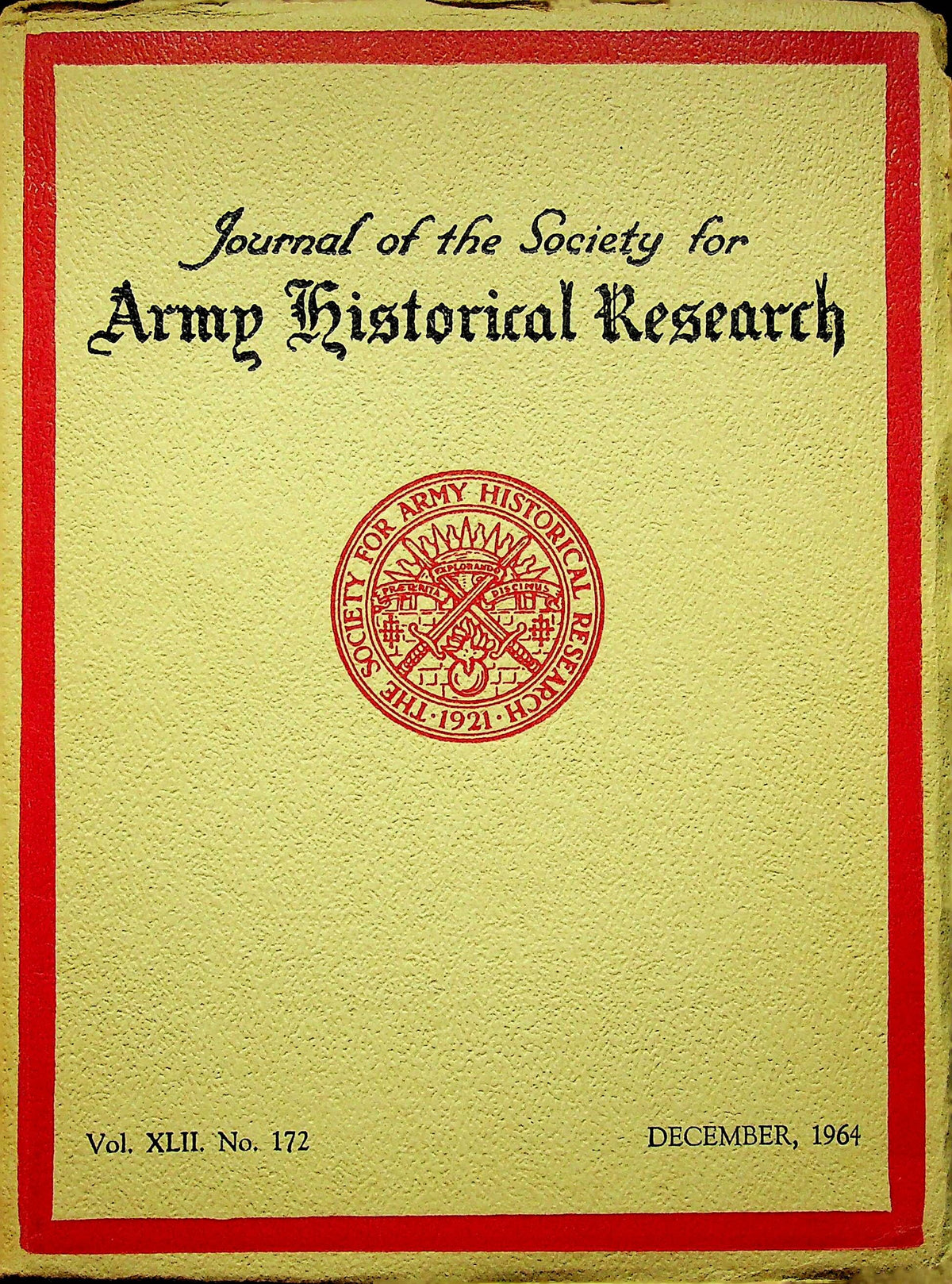 Journal of the Society for Army Historical Research, December 1964; Vol. XLIII #172: NEW