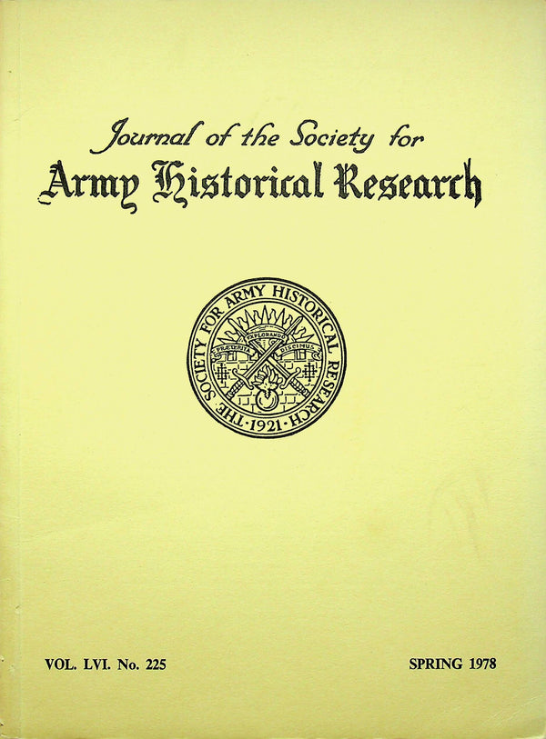 Journal of the Society for Army Historical Research, Spring 1978: Vol.LVI #225 NEW