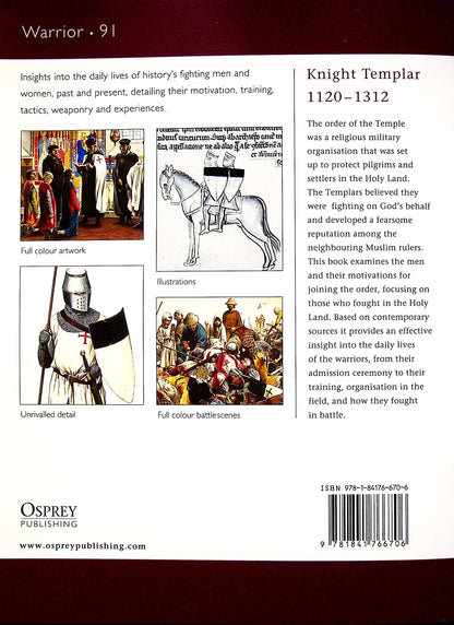Knights Templar 1120-1312: Osprey Warrior Series #91/ 2004 1st Edition Card Cover