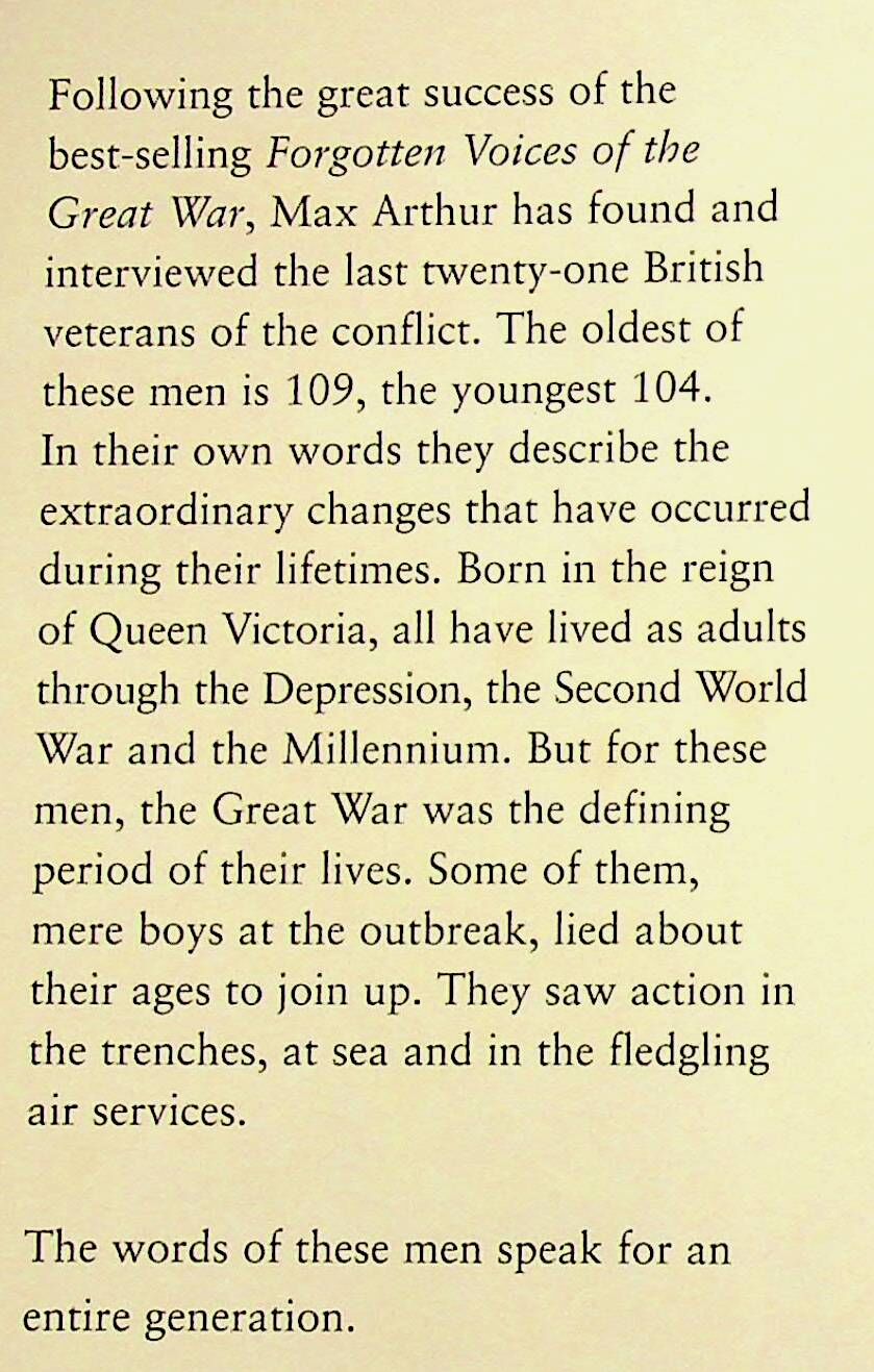 Last Post, the Final Word From Our First World War Soldiers by Arthur: NEW 2005 1st Ed HB