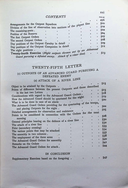 Letters on Applied Tactica by Major Griepenkerl: 1897 Hardback