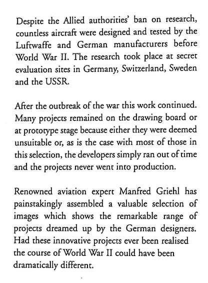 Luftwaffe X-Planes by Manfred Griehl: NEW 2015 Hardback