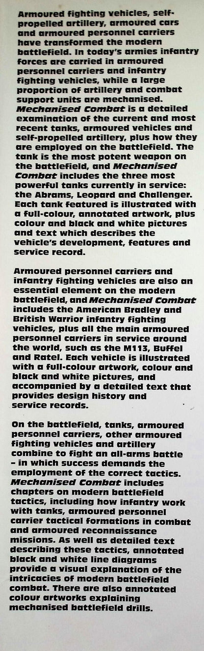 Mechanised Combat by Chris Bishop: NEW 1998 First Edition Hardback