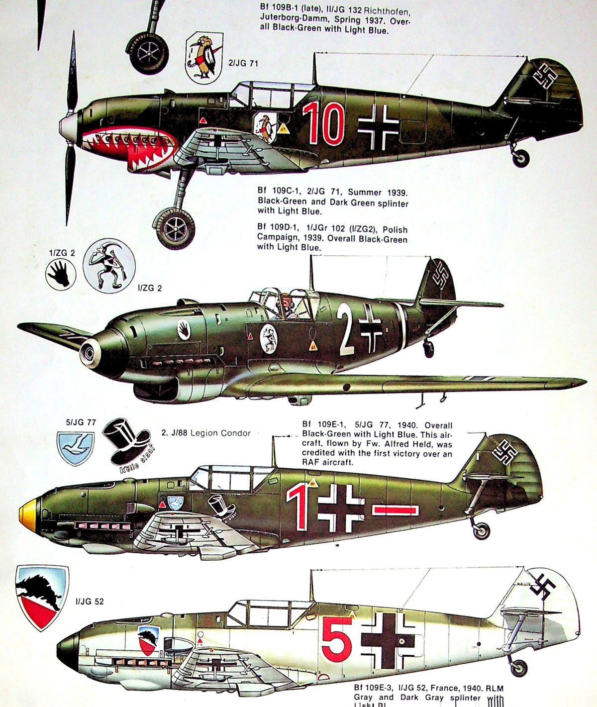 Messerschmitt Bf 109 in Action Part 1 by J Beeaman Jr. & J Campbell: 1983 First Edition PB