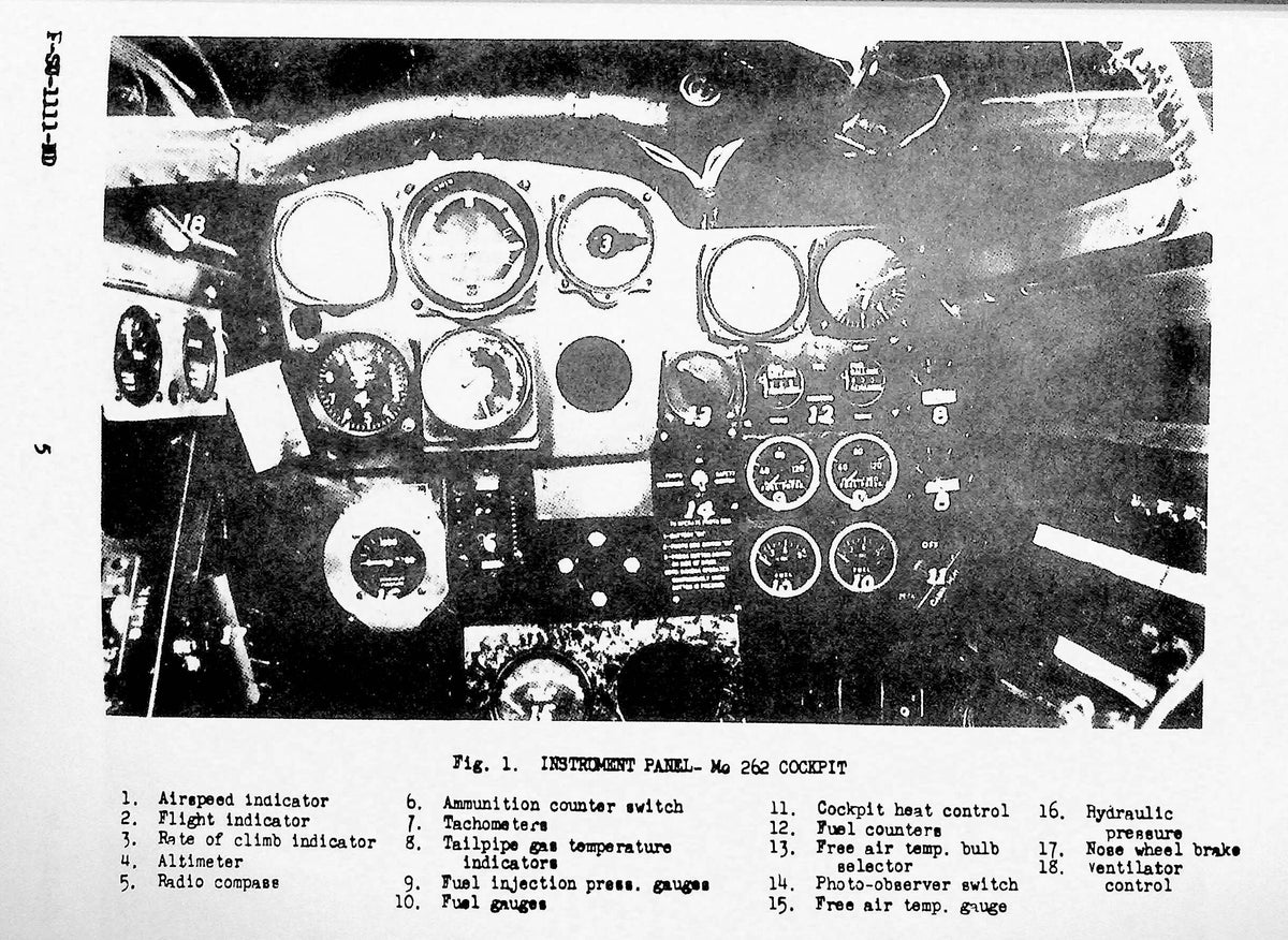 Messerschmitt Me.262 Pilots Notes plus Pictorial & Design Study