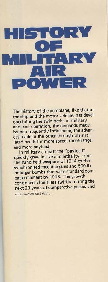 Military Air Power by John Taylor & Kenneth Munson: 1975 First Edition Hardback