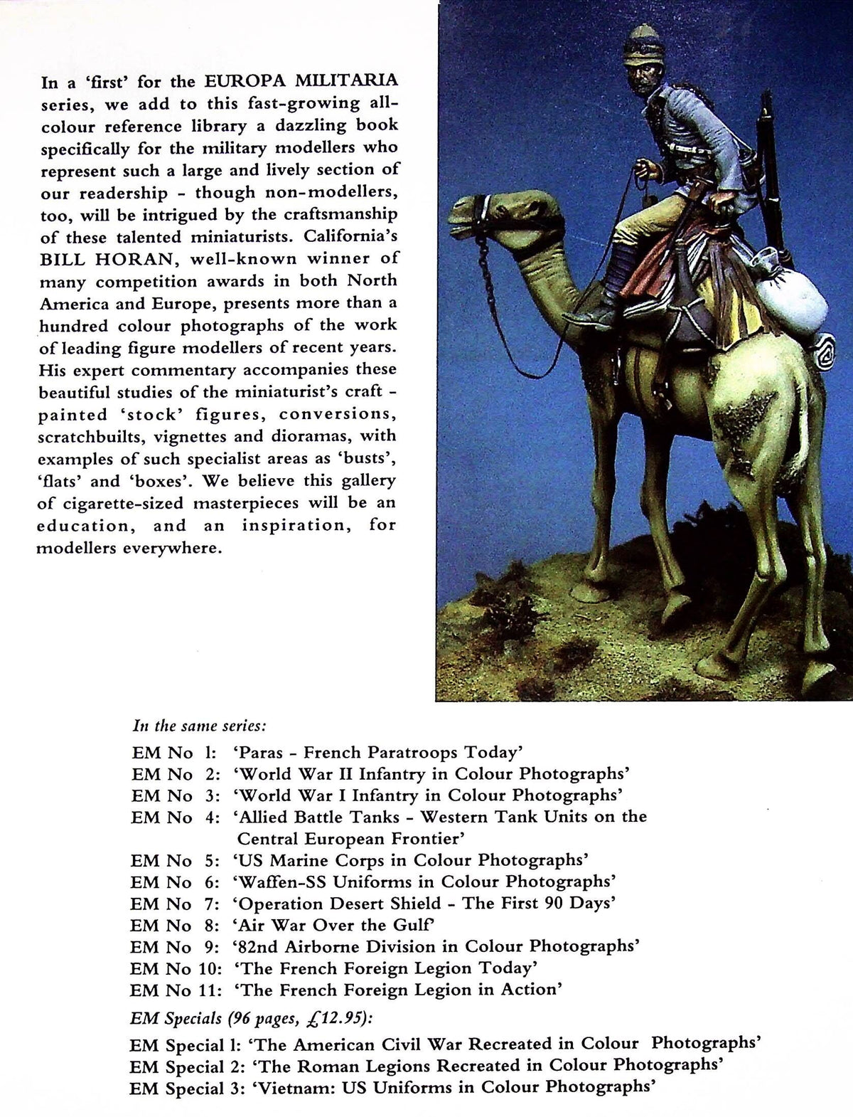 Military Model Showcase by Bill Horan: 1994 CardCover Military History Figure Painting