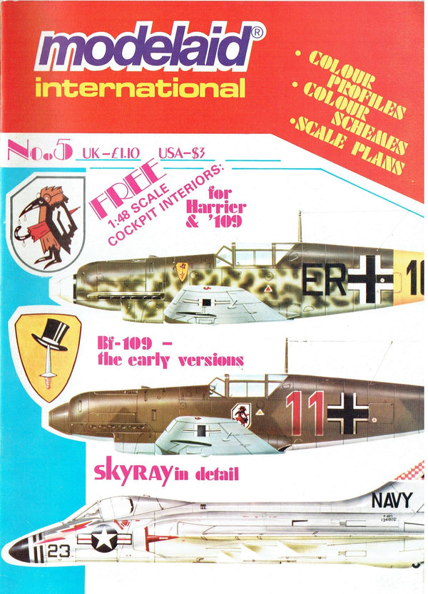 MODELAID INTERNATIONAL #5 DOWNLOAD : SKYRAY/ HARRIER & Bf 109 PLANS, CAMOUFLAGE/MARKINGS &