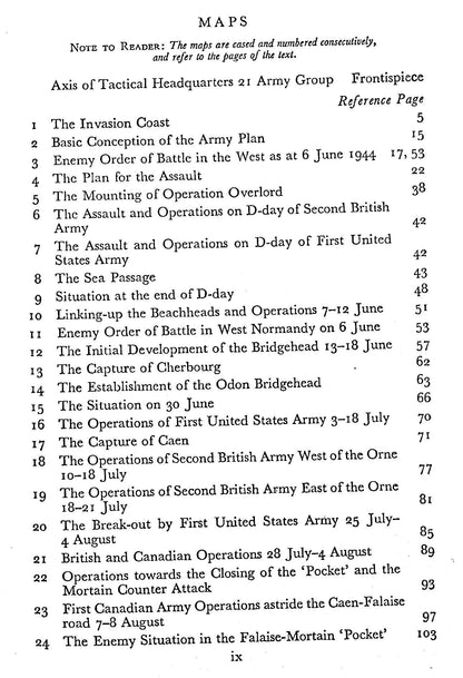 Montgomery of Alamein: Normandy to the Baltic/ 19481st Ed/ 46 Folded Maps/ D-Day, Overlord