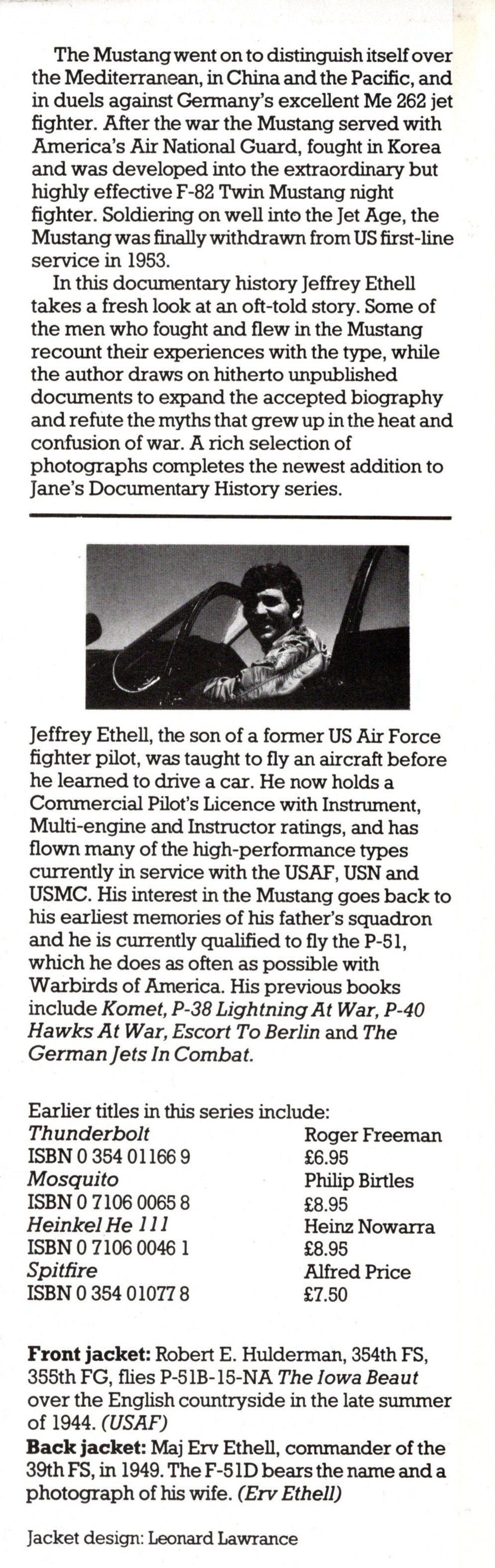 Mustang by Jeffrey Ethell: 1981 First Edition Hardback
