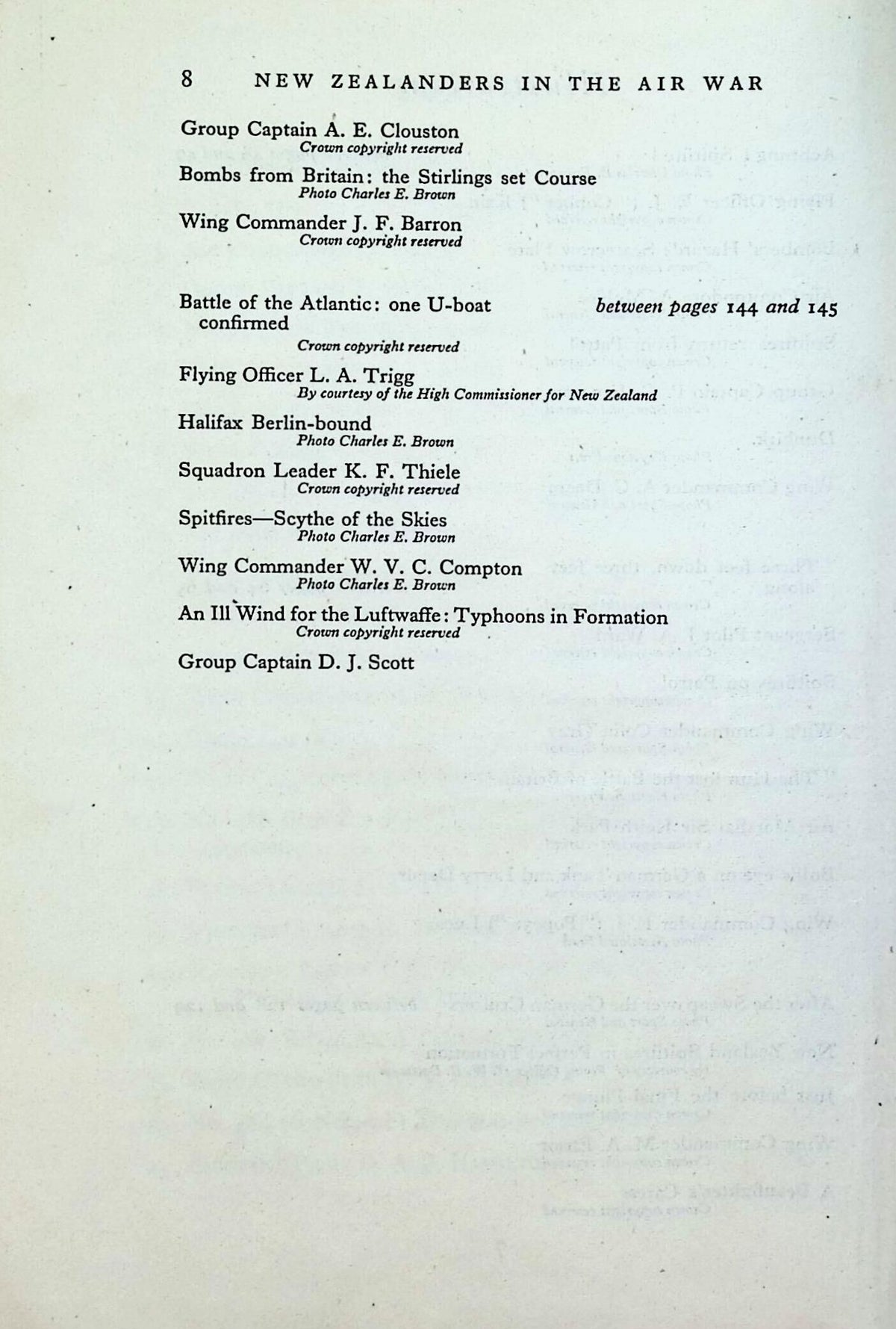 New Zealanders in The Air War by Alan Mitchell: 1945 First Edition Hardback