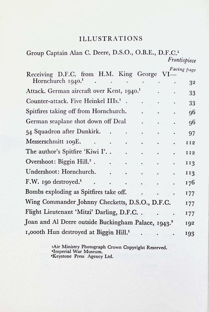 Nine Lives by Group captain Alan Deere: 1959 Hardback