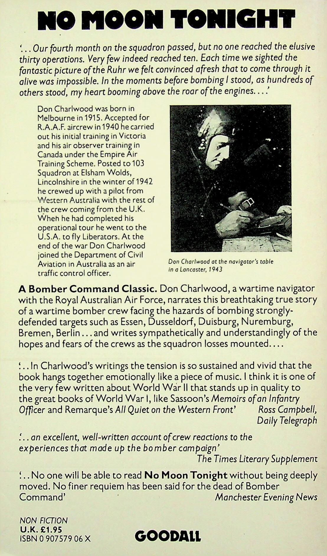 No Moon Tonight: Don Charlwood 1984 Paperback