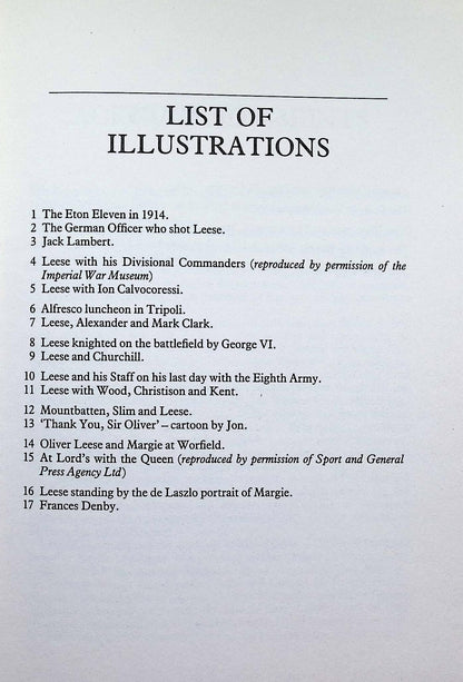 Oliver Leese, A Biography by Rowland Ryder: NEW 1987 First Edition Hardback