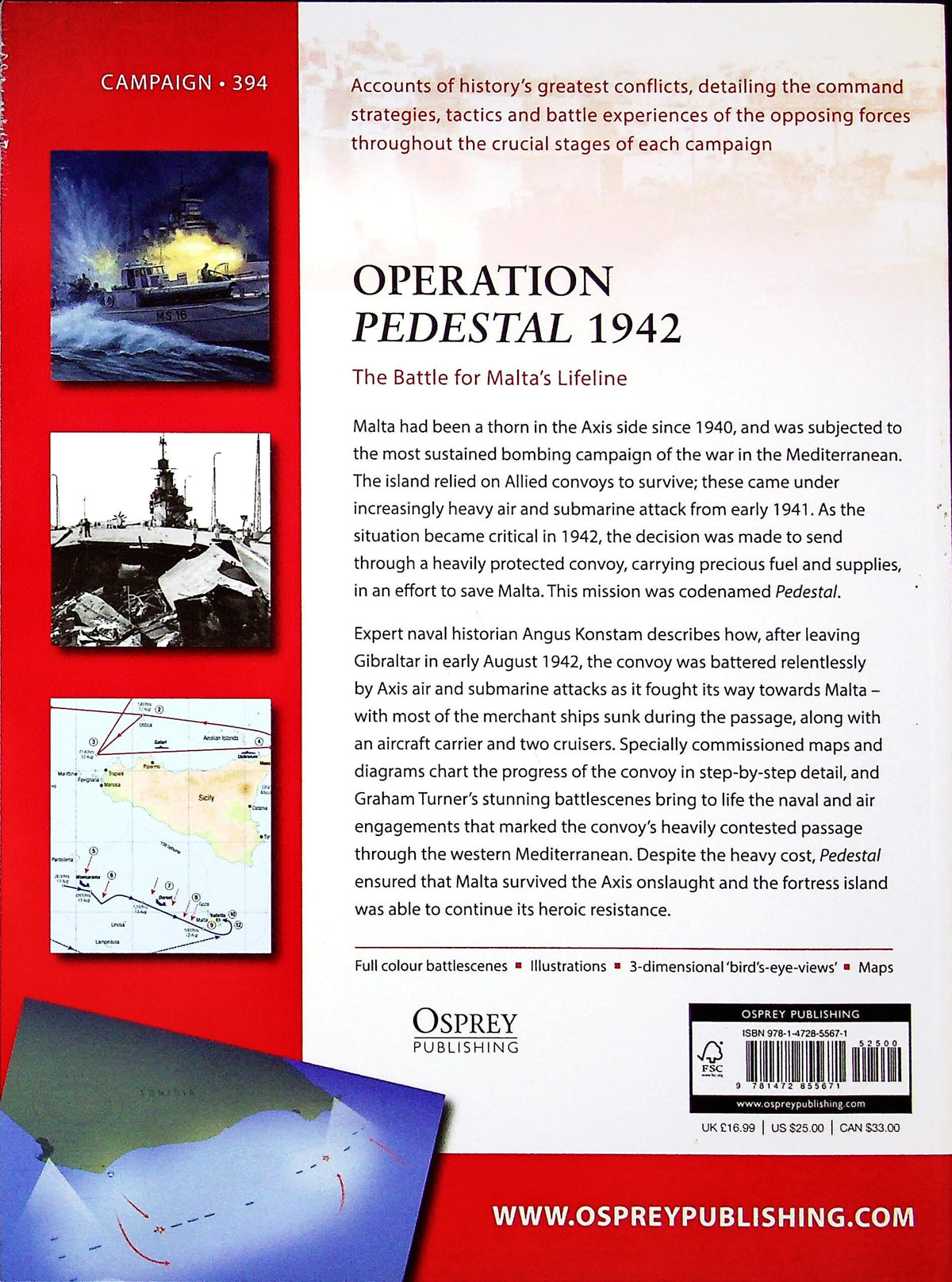 Operation Pedestal 1942, battle for Malta's lifeline: Osprey Campaign Series