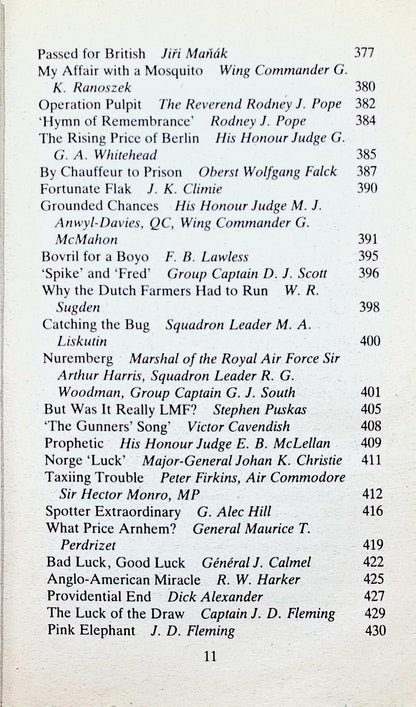 Out of The Blue Edited by Laddie Lucas: 1987 Paperback