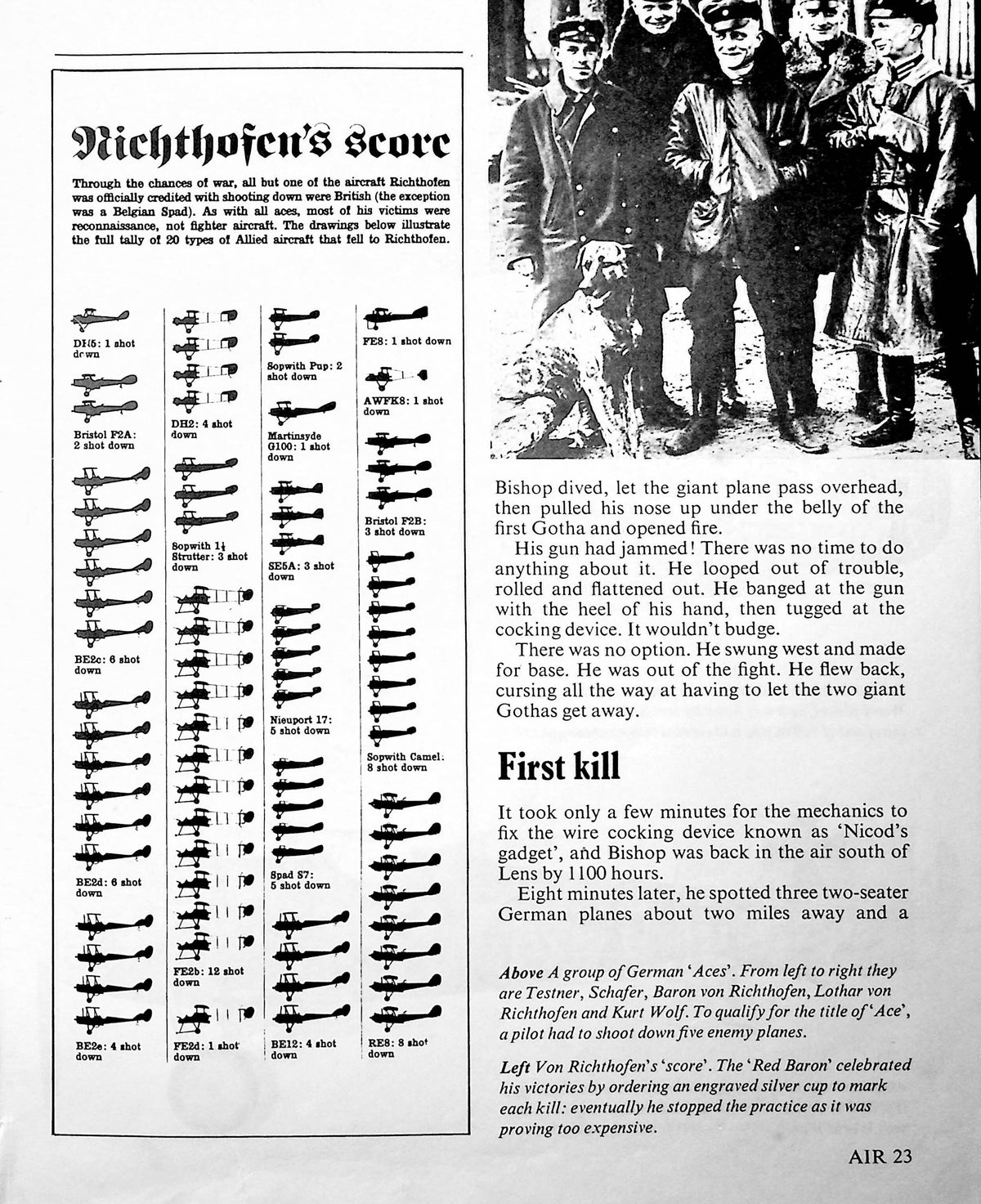 Pictoral History of Air Battles: Burton Graham 1977 Hardback Fair