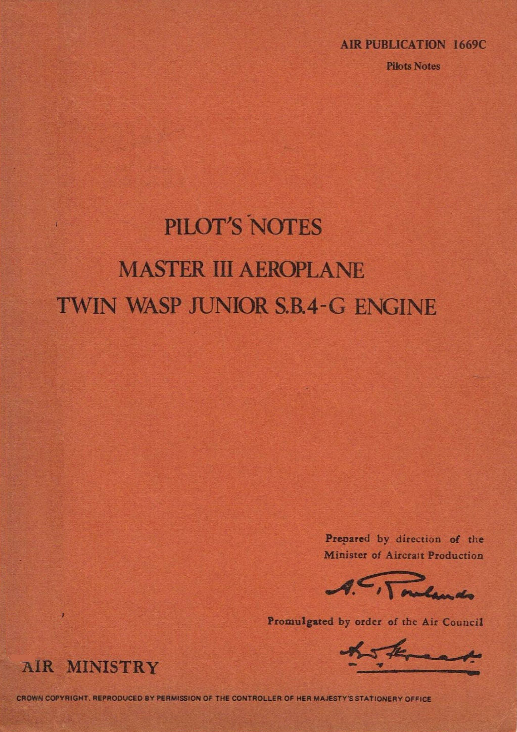 PILOT'S NOTES: MILES MASTER III - ADVANCED RAF TRAINER plus ADDED VALUER INFORMATION PACK