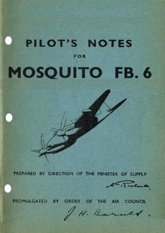 Pilot's Notes: Mosquito FB.6/ Merlin 23 & 25/ Download