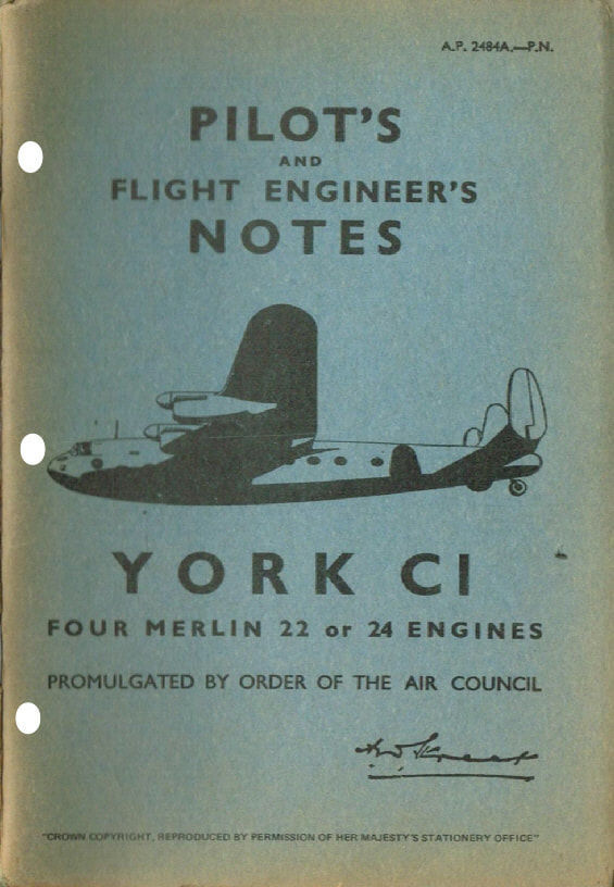 PILOT'S NOTES: YORK CI TROOP TRANSPORT WITH ADDED VALUE INFO PACK/ NEW PRINT