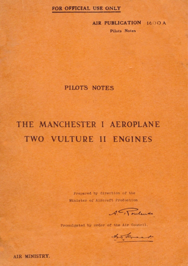 Pilots Notes: Avro Manchester Mk.I Heavy UK Bomber + Added Value Pack/ Download