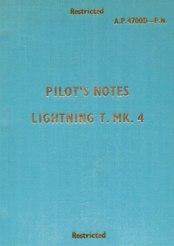Pilots Notes: Lightning T.4 Mach 2 UK Interceptor/ 2-Seat Training Jet/ Download