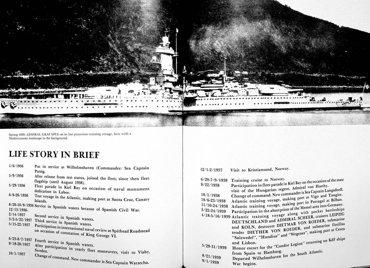 Pocket Battleship 'Graf Spee': Siegfried Breyer 1989 1st edition cardback