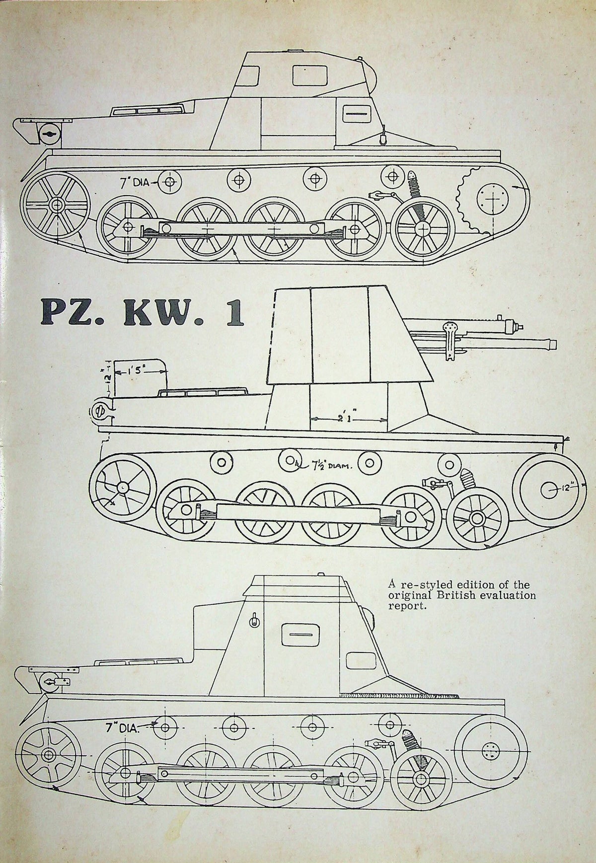 PZ. KW. 1'B' A re-styled edition of the original British evaluation report softback