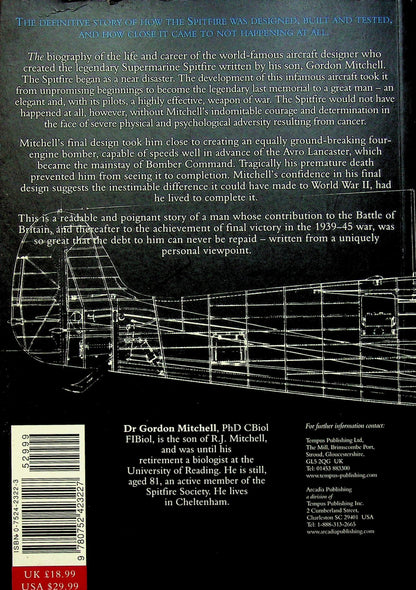 R.J. Mitchell, Schooldays to Spitfire by Gordon Mitchell: NEW 2002 Softcover Trade PB