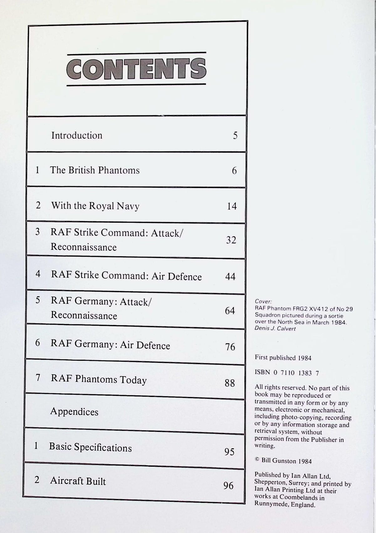RAF Aircraft Today: 1 Phantom: NEW 1984 First Edition Hardback