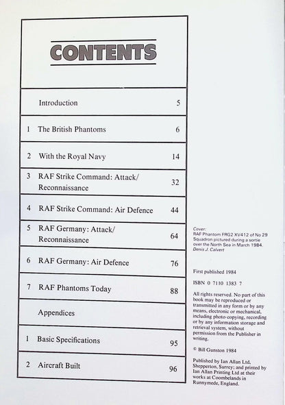 RAF Aircraft Today: 1 Phantom: NEW 1984 First Edition Hardback