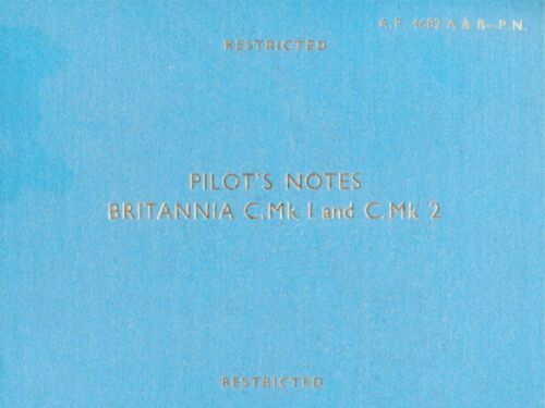 RAF Brittania Pilot's Notes & Messier Landing Gear Brochure + DataPack/ Download