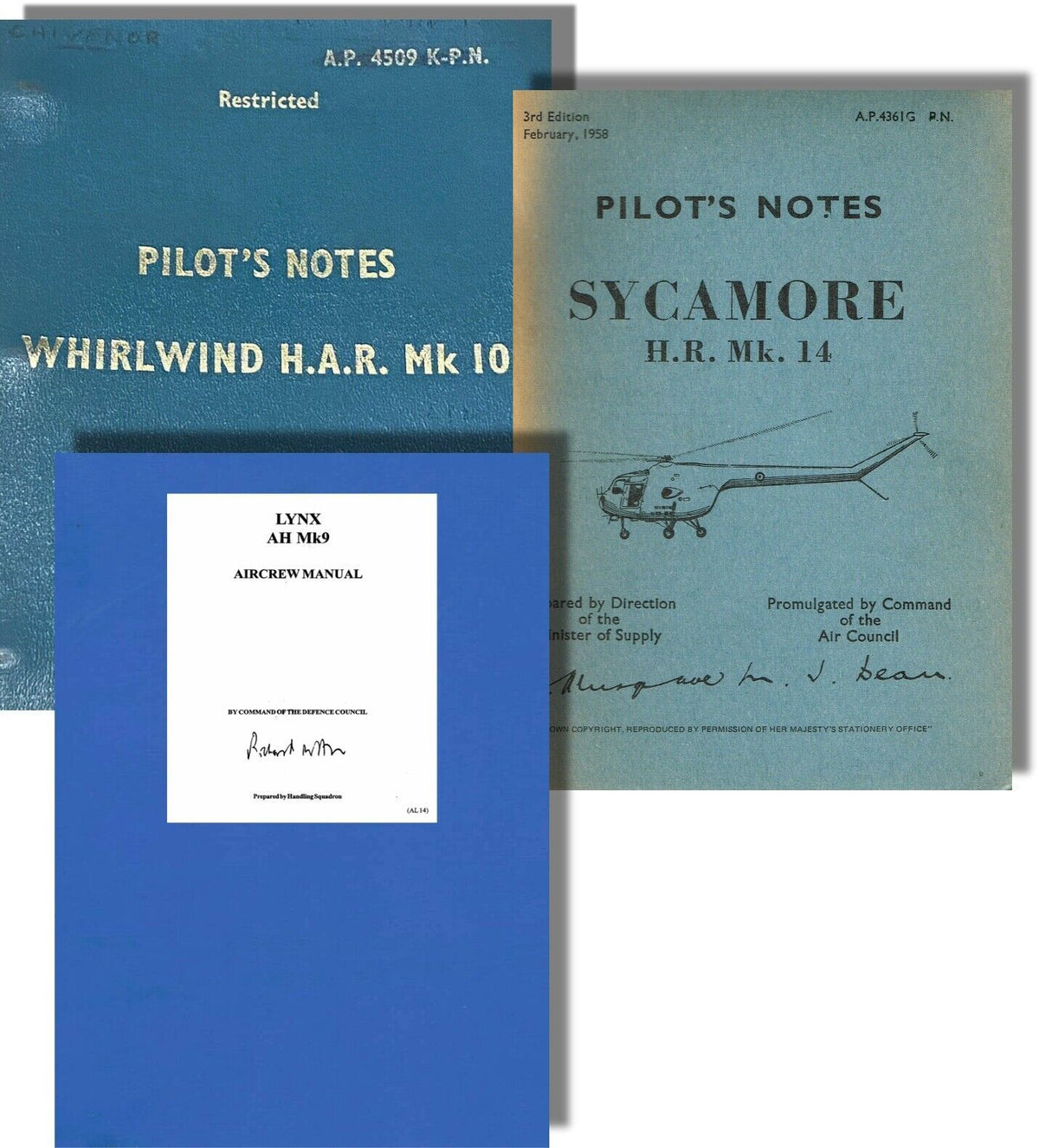 RAF Choppers Pilots Notes: Whirlwind, Lynx & Sycamore + Bonus Packs/ pdfs Instant Download