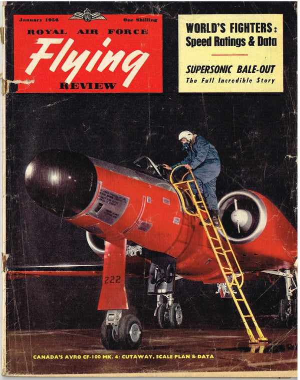 RAF FLYING REVIEW JANUARY 1956 DOWNLOAD: LUFTWAFFE RE-BIRTH/ MILES 100/ AVRO CANADA CF100