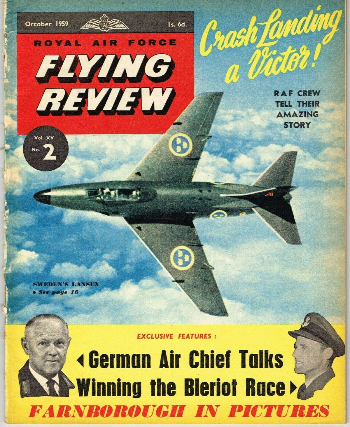 RAF Flying Review October 1959: Crashing a Victor/ SAAB J32B/ P40/ Skyray/ Download